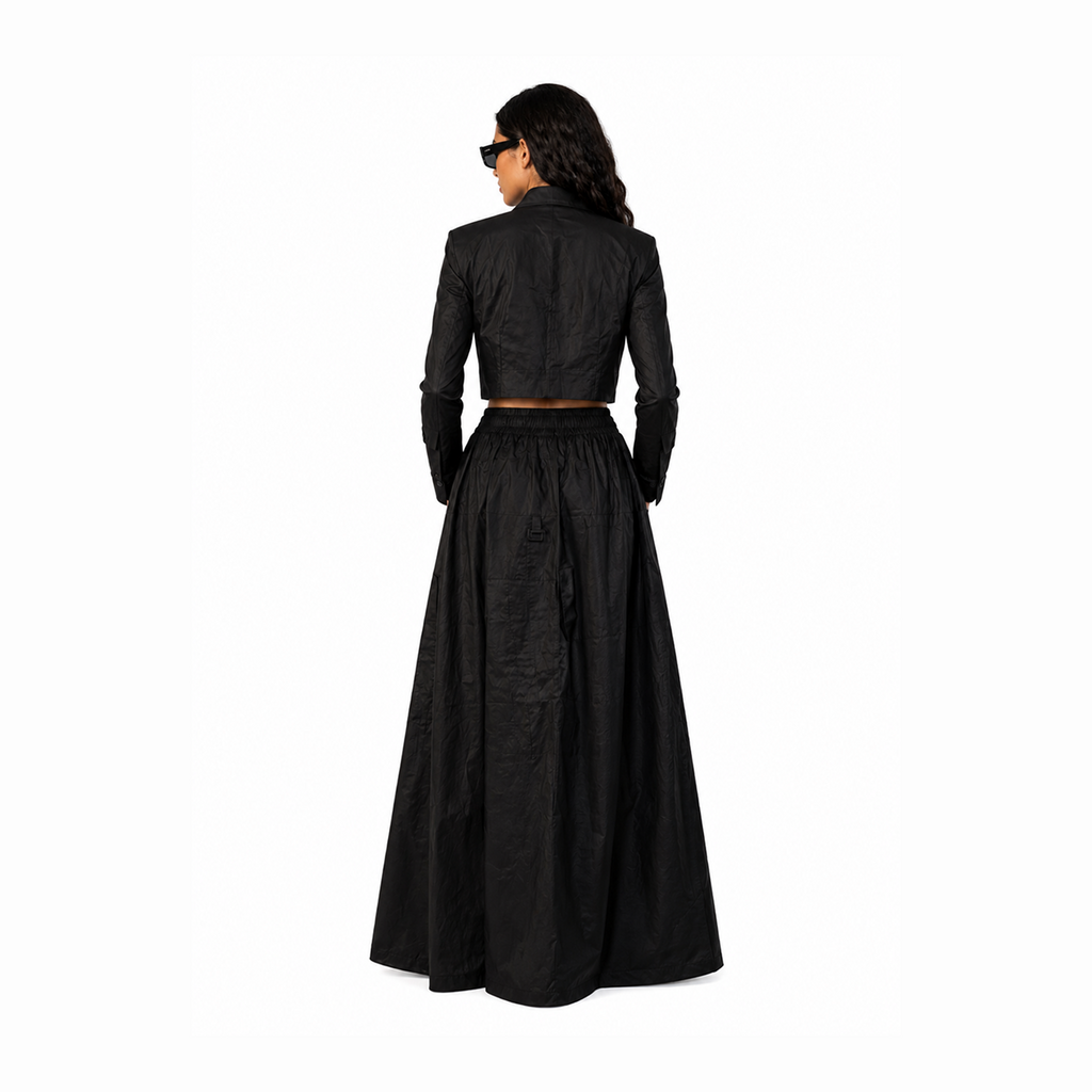 Black Blazer and Utility Skirt set