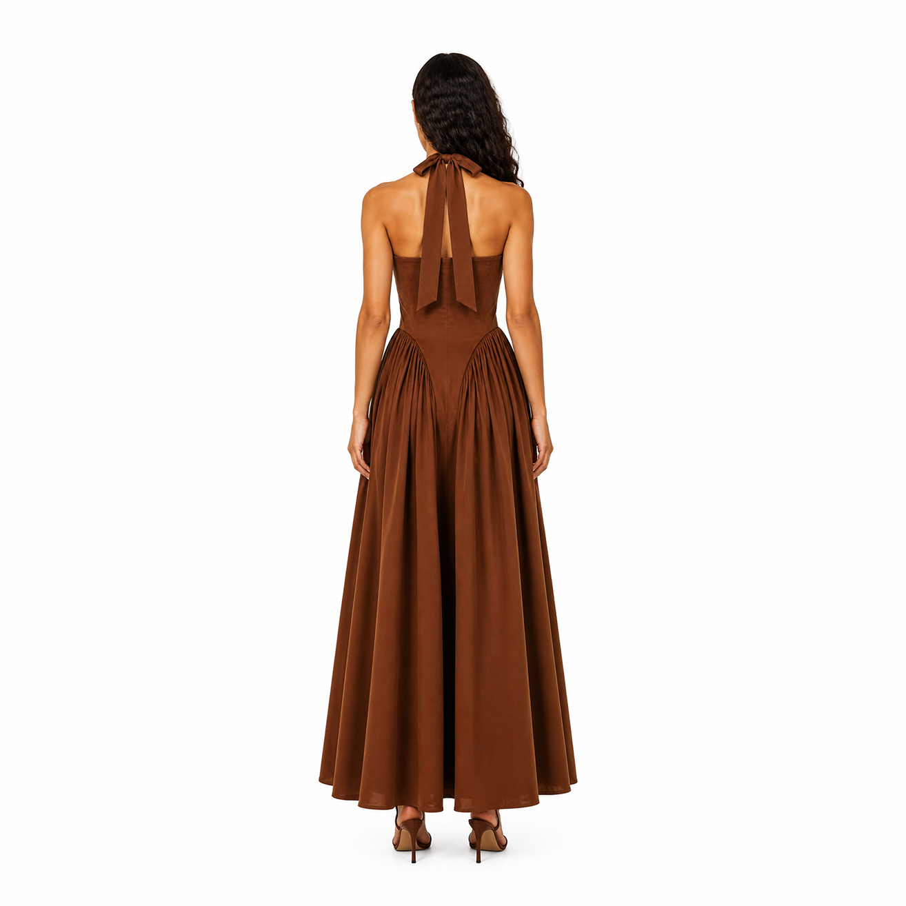 Espresso Halter Summer Dress