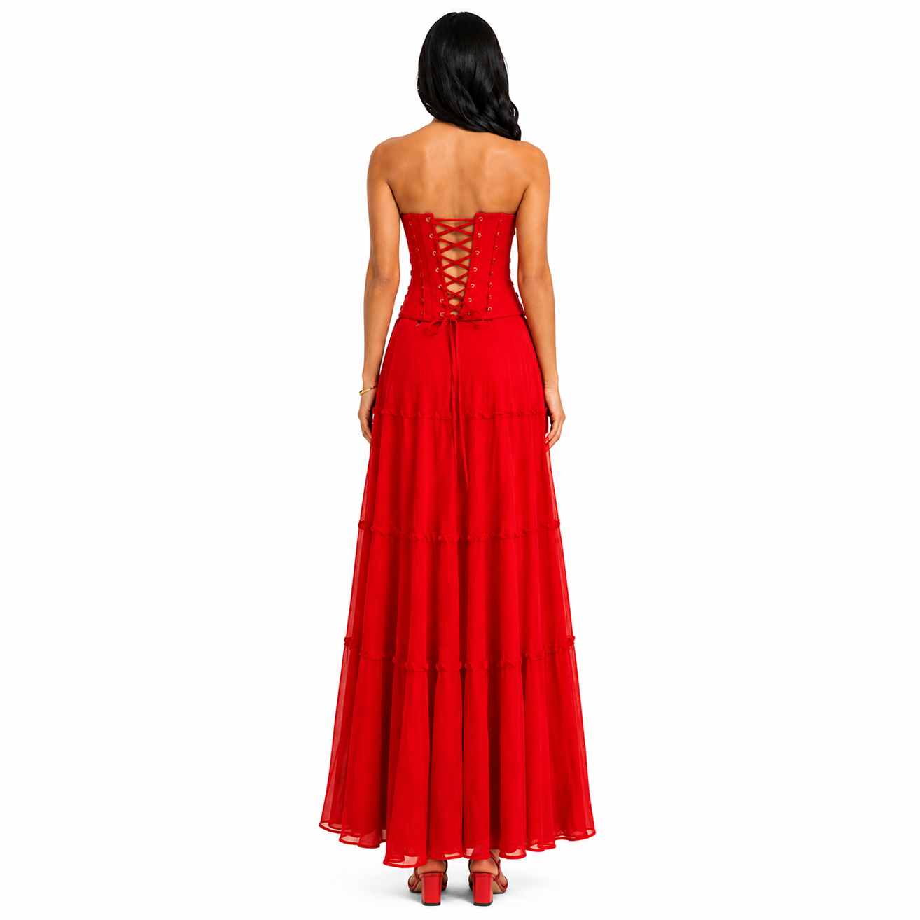 Mirchi Rhinestone Corset with Mirchi Skirt