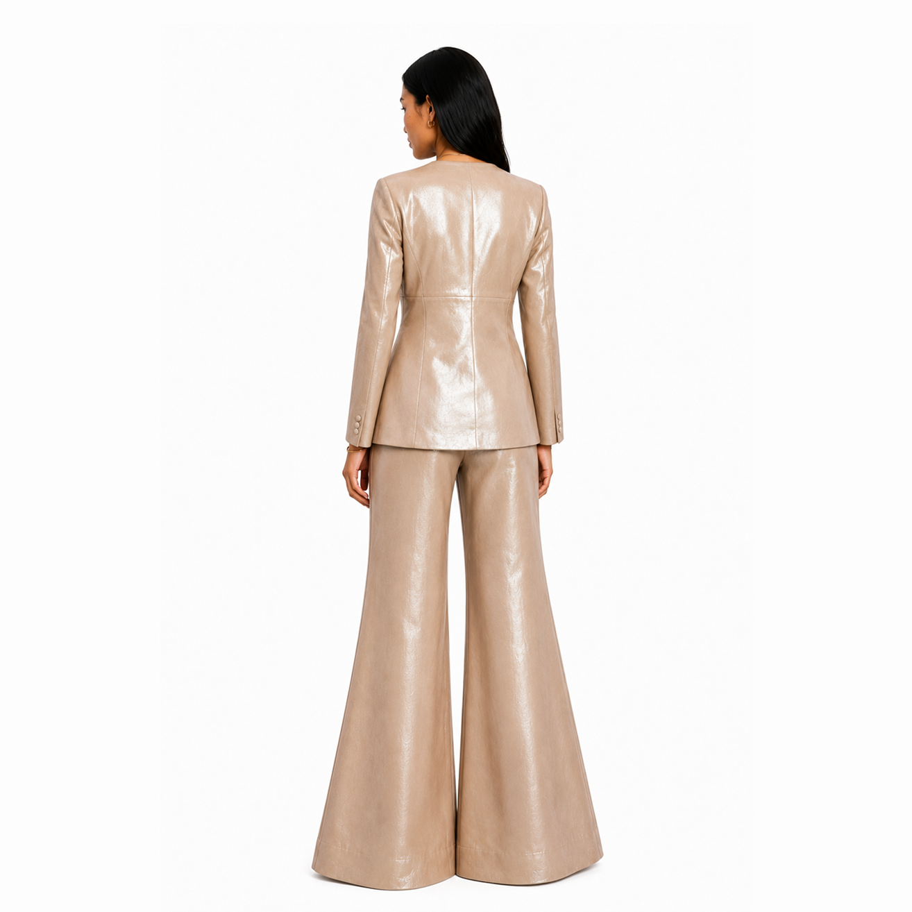 Rose gold Indowestern Blazer and Pants set
