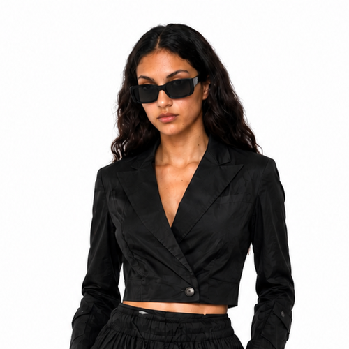 Black Blazer and Utility Skirt set