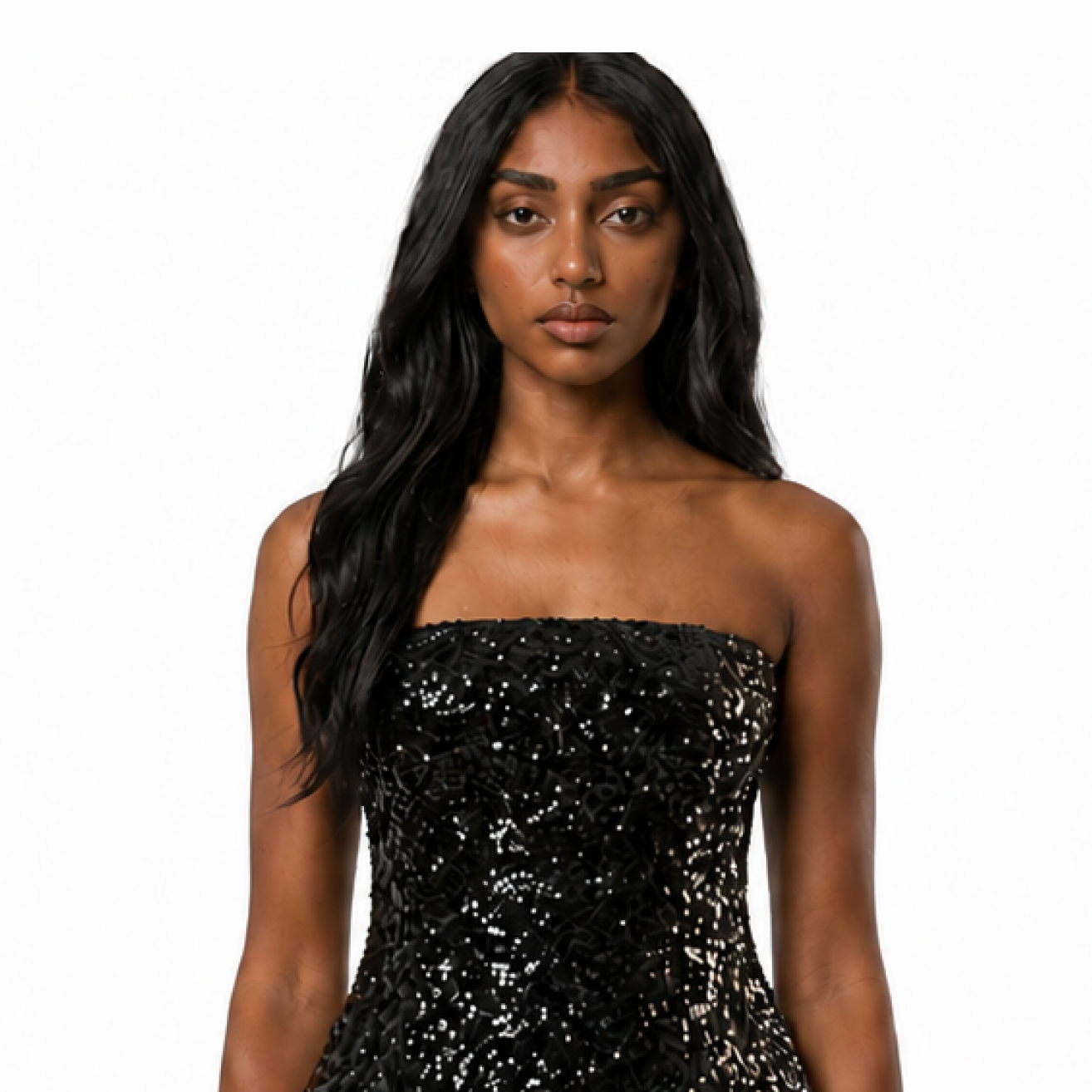 Black Sequin Corset