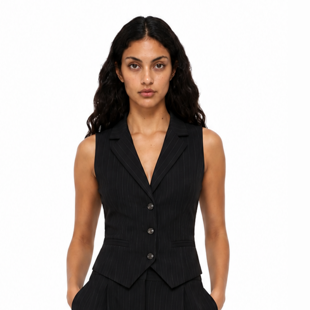 Black Stripes Vest and Pants