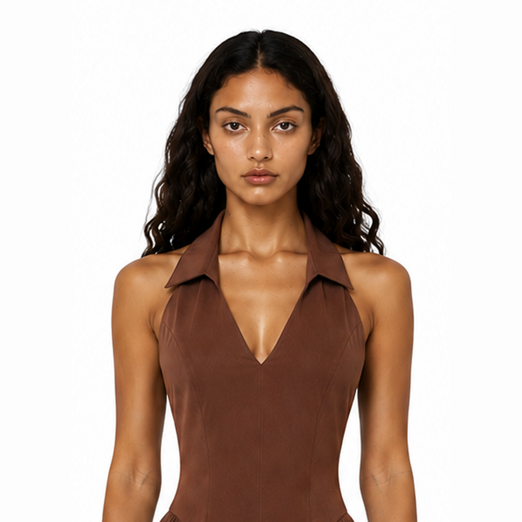 Espresso Halter Summer Dress