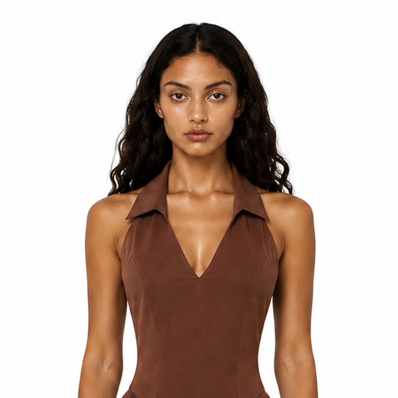 Espresso Halter Summer Dress