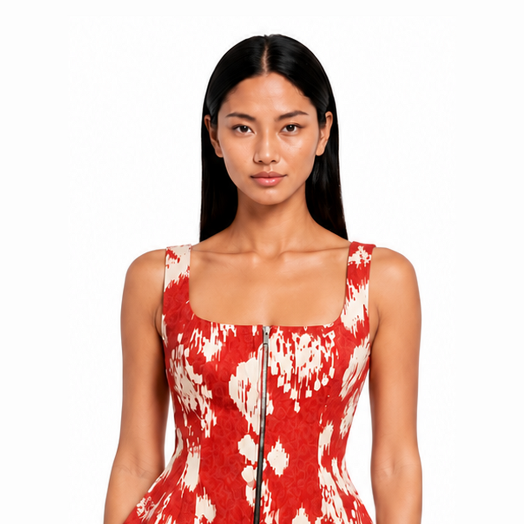 Ikkat Heart Printed Linen Set