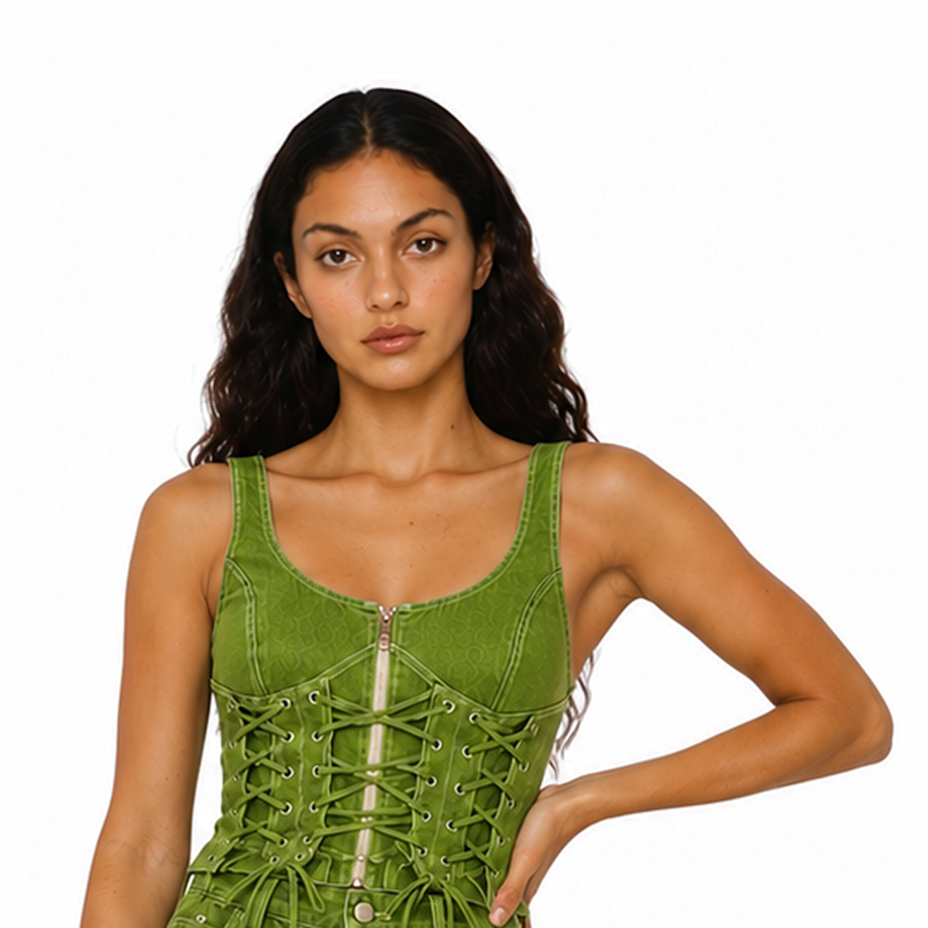 Olive Pullover Drawstring and Pants Set