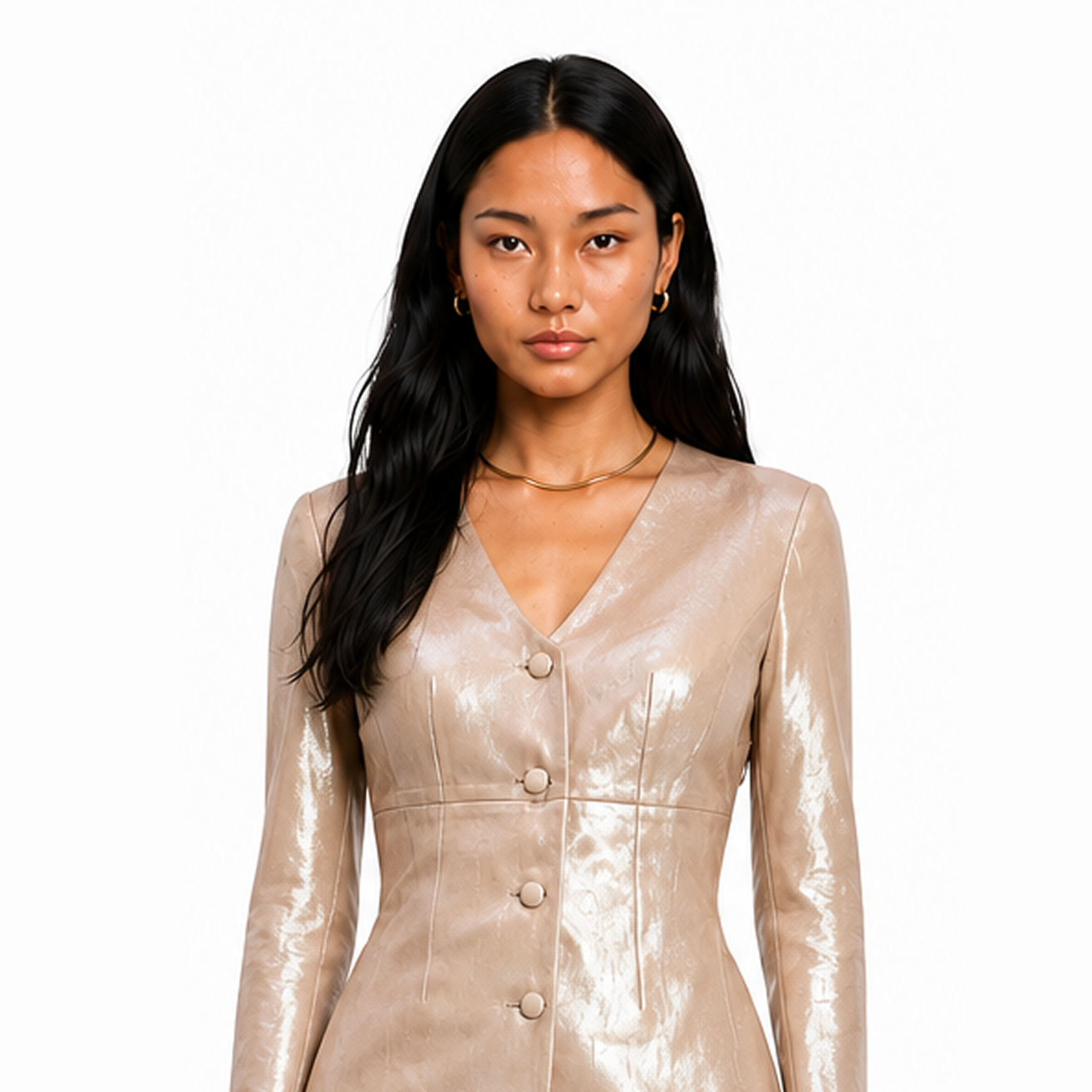 Rose gold Indowestern Blazer and Pants set