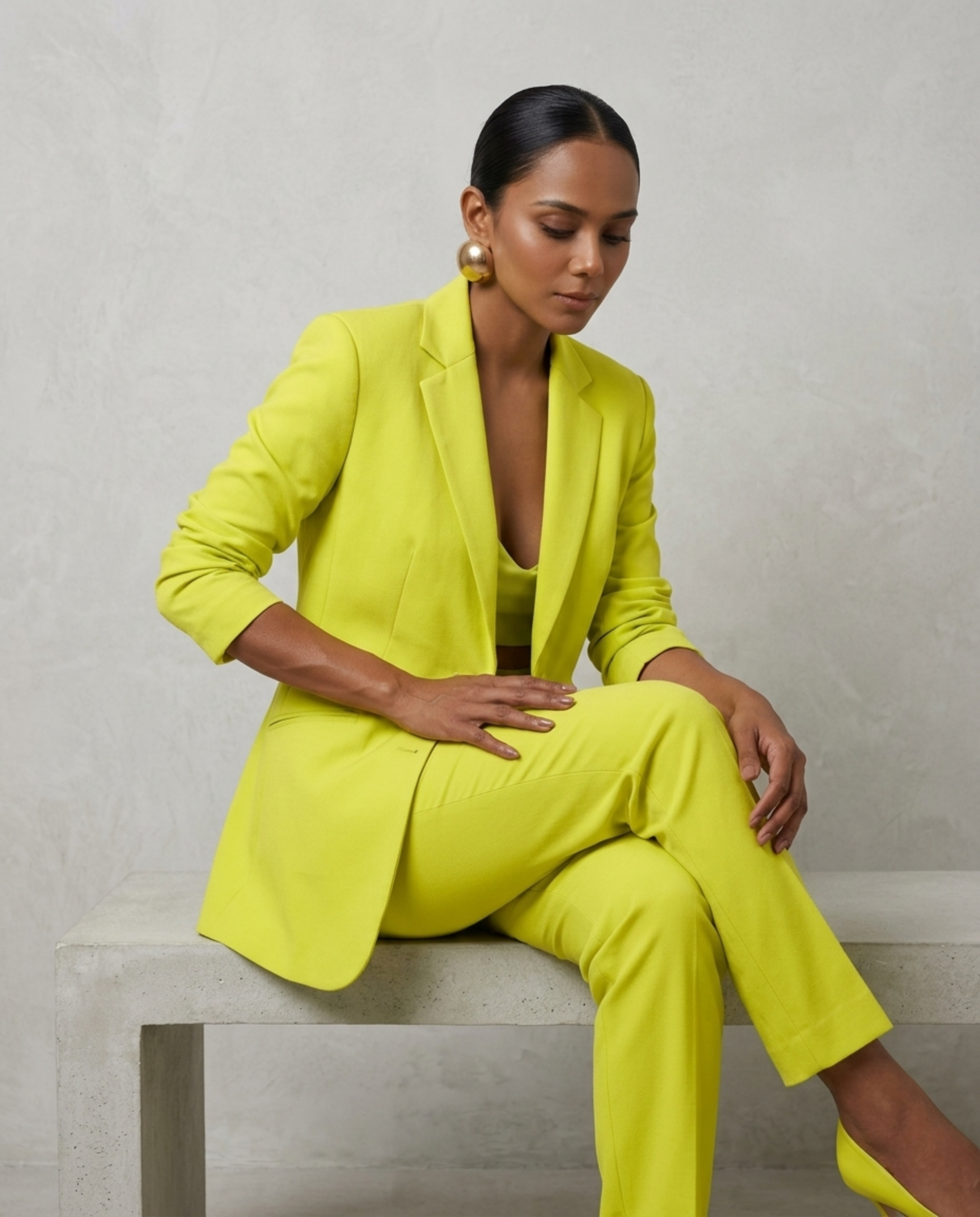 Lemon Tailored Set