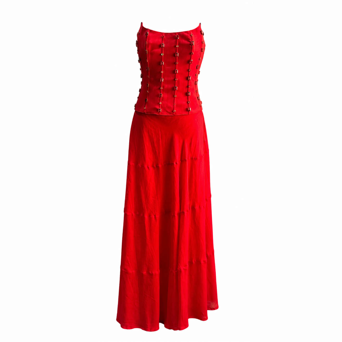 Mirchi Rhinestone Corset with Mirchi Skirt