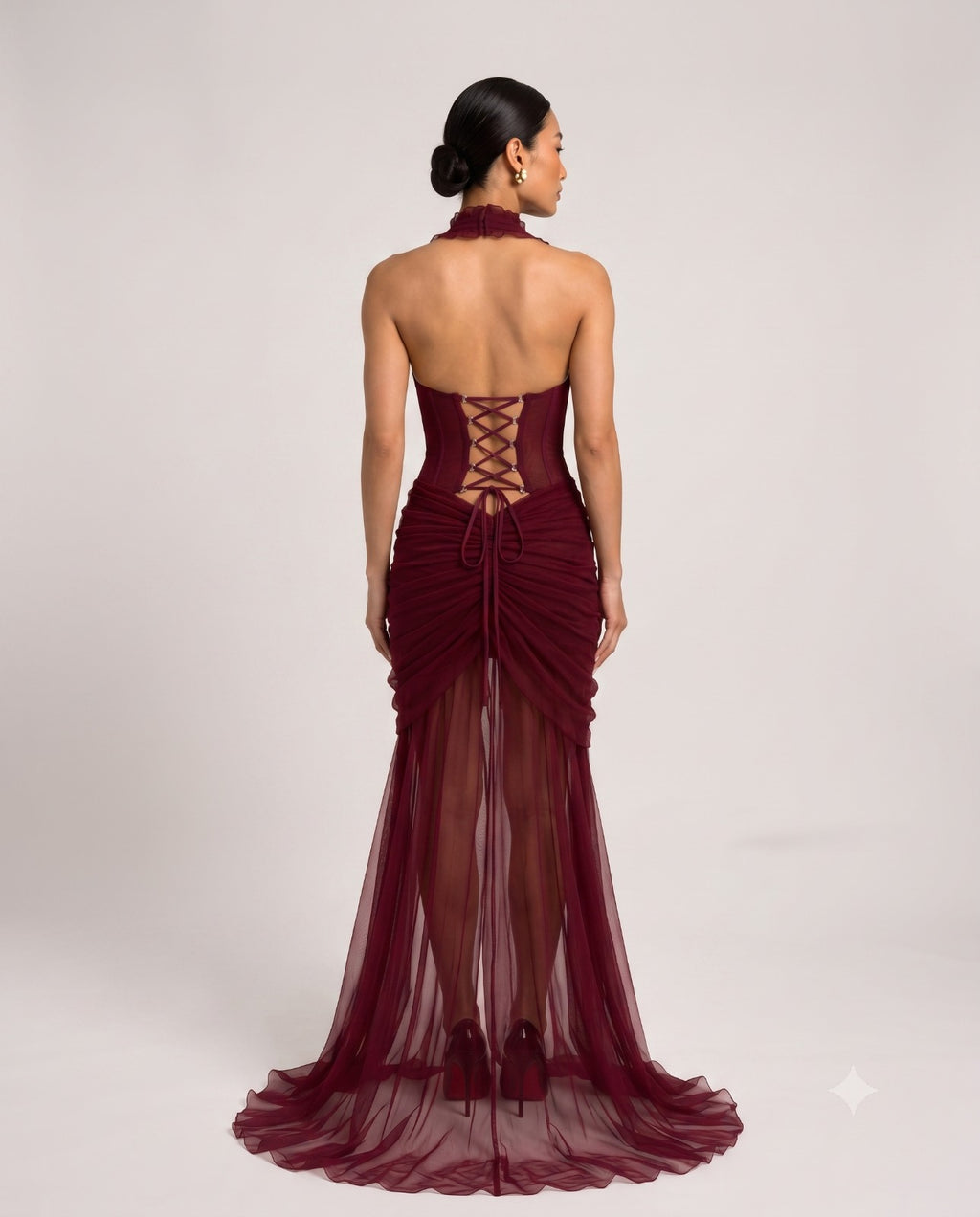 THE NOIR VEIL CORSET GOWN SET