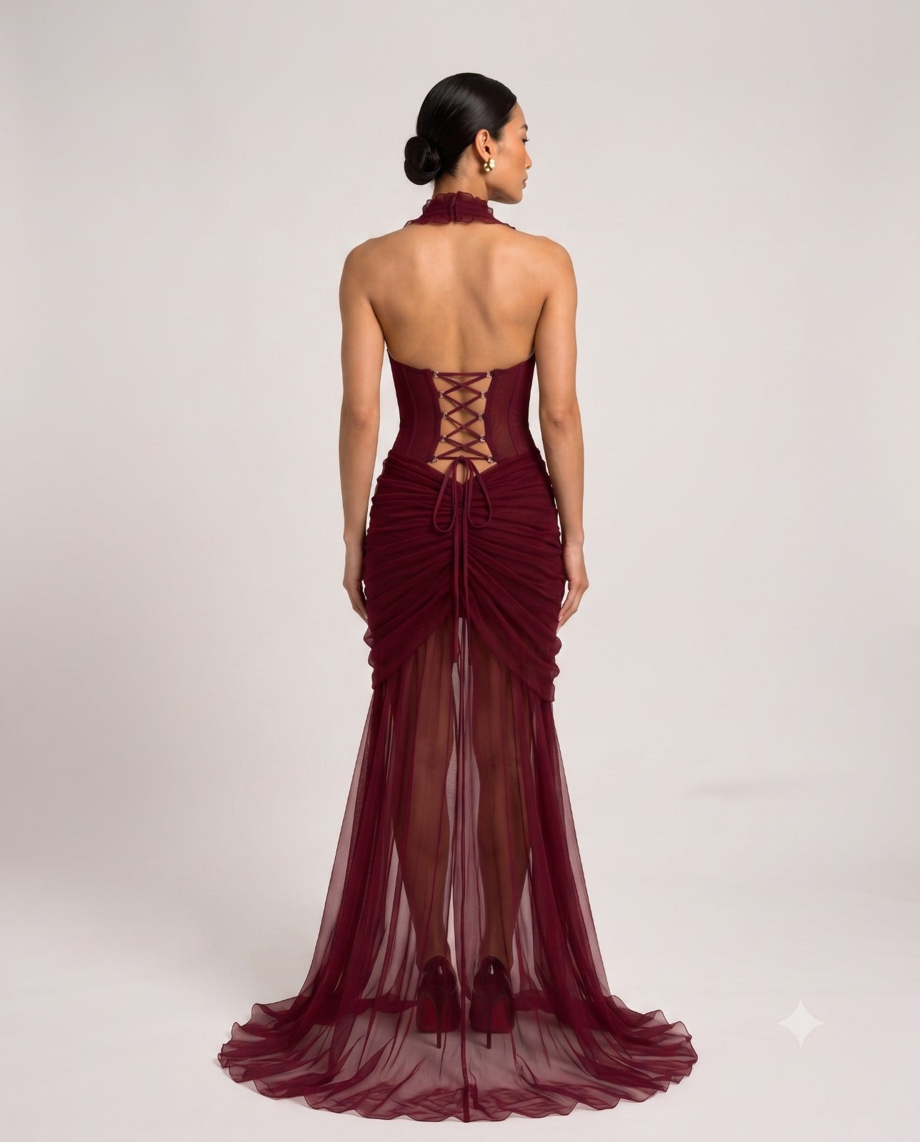 THE NOIR VEIL CORSET GOWN SET