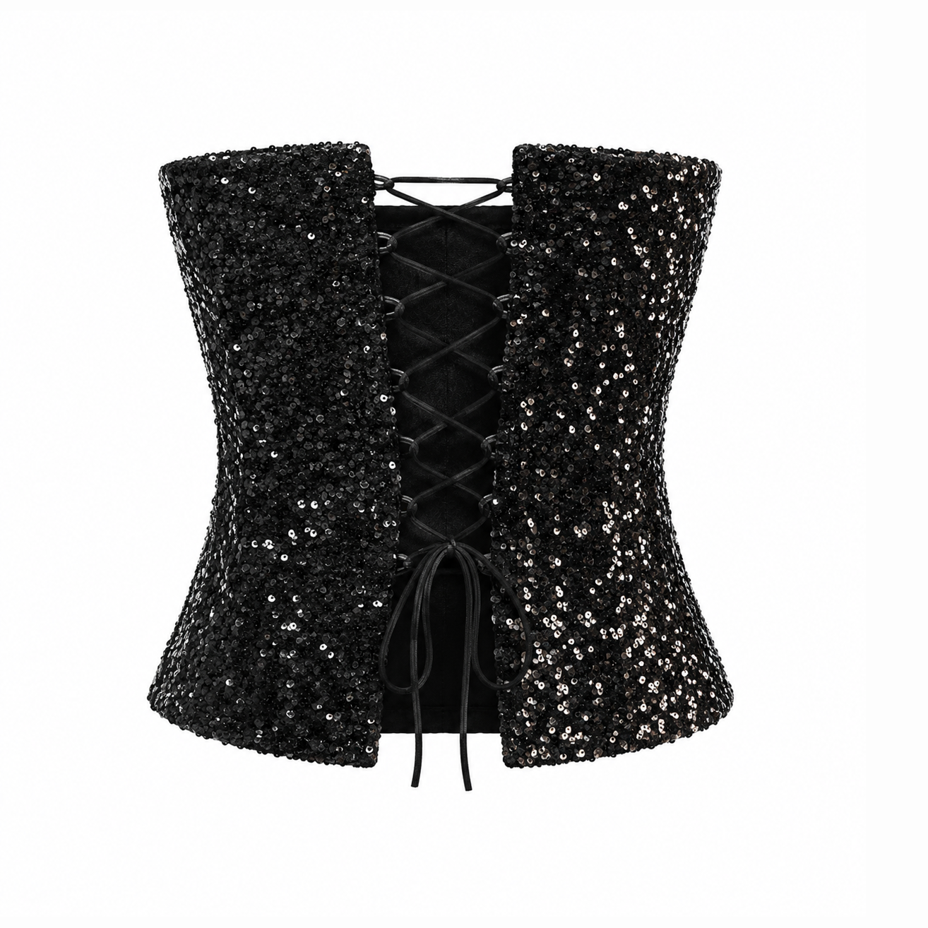 Black Sequin Corset