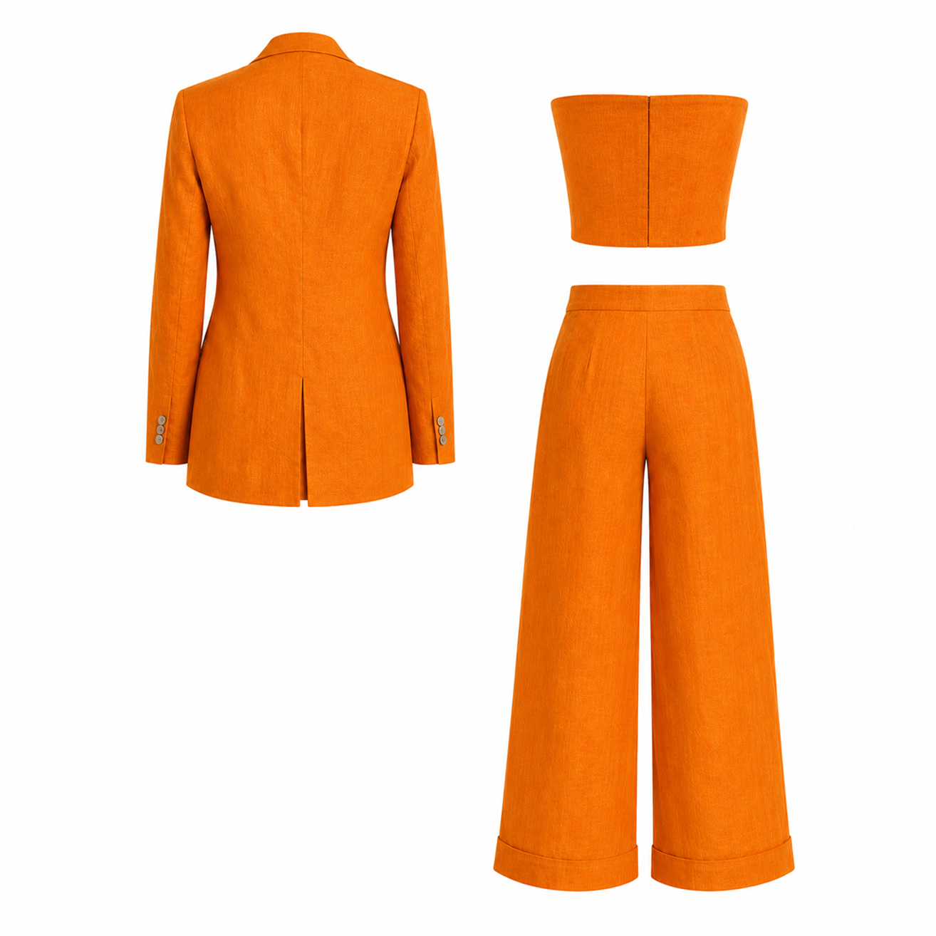 Orange Blazer and pants Set