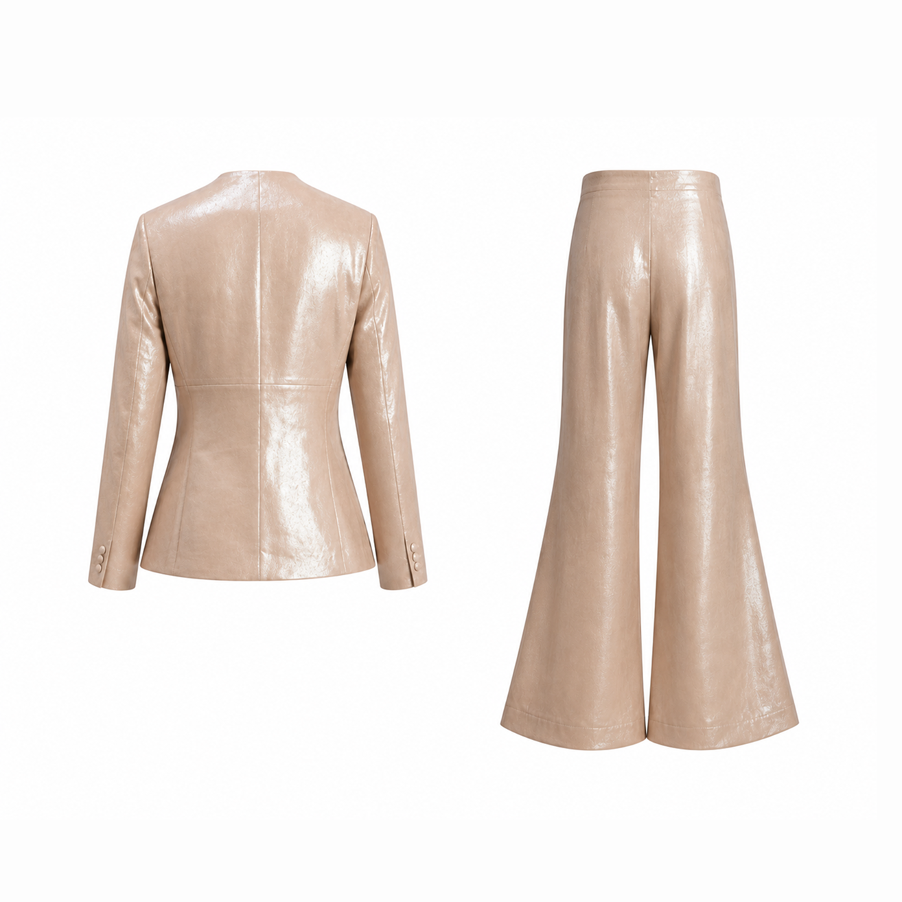Rose gold Indowestern Blazer and Pants set