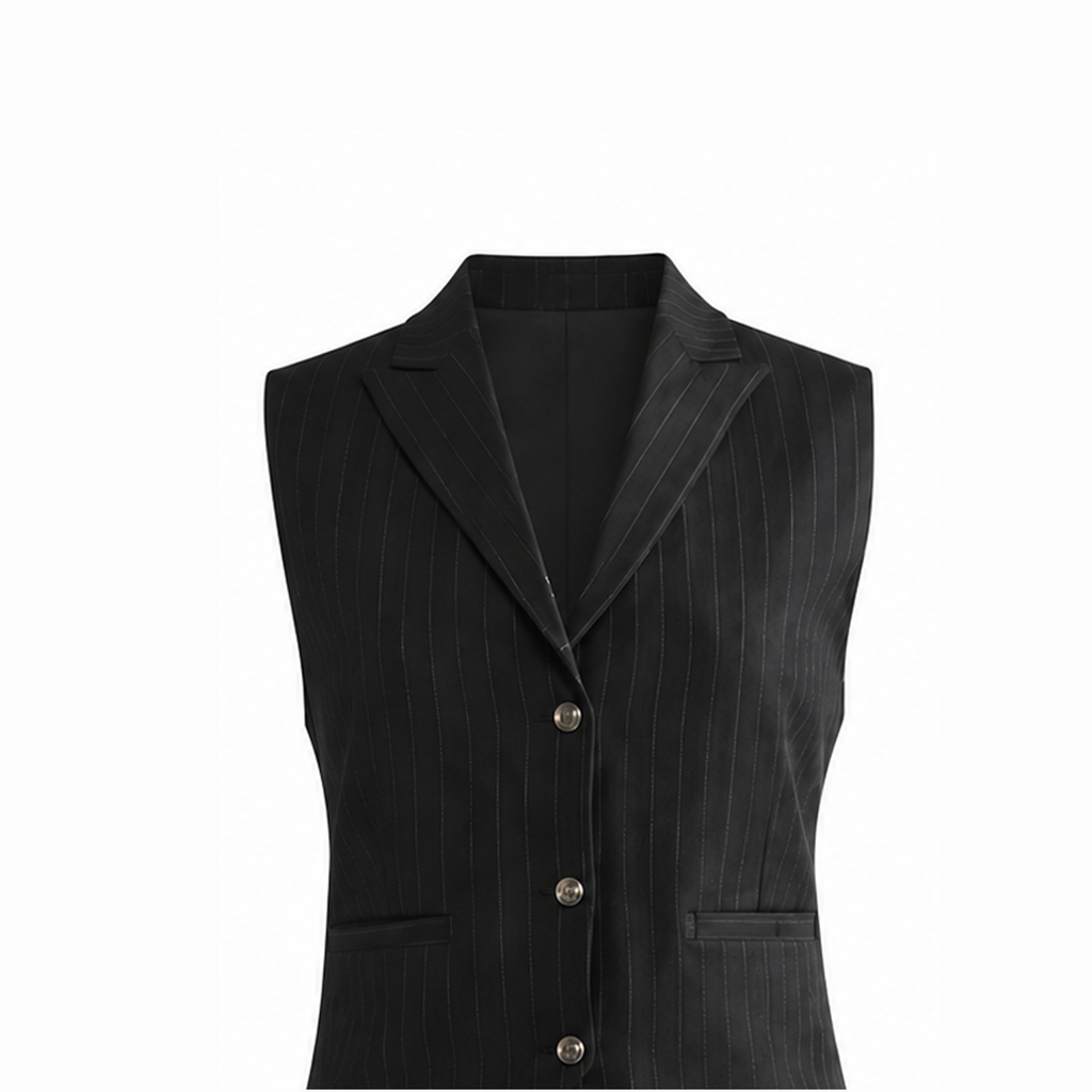Black Stripes Vest and Pants