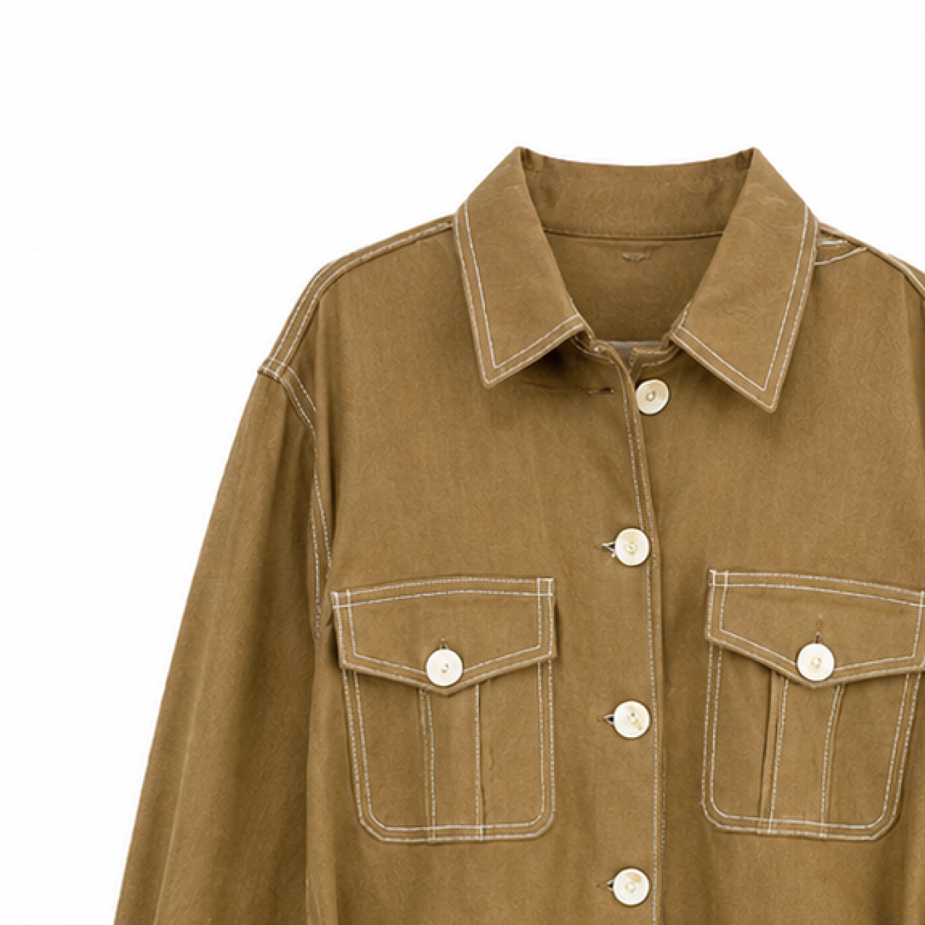 Brown Coat and Shorts Set