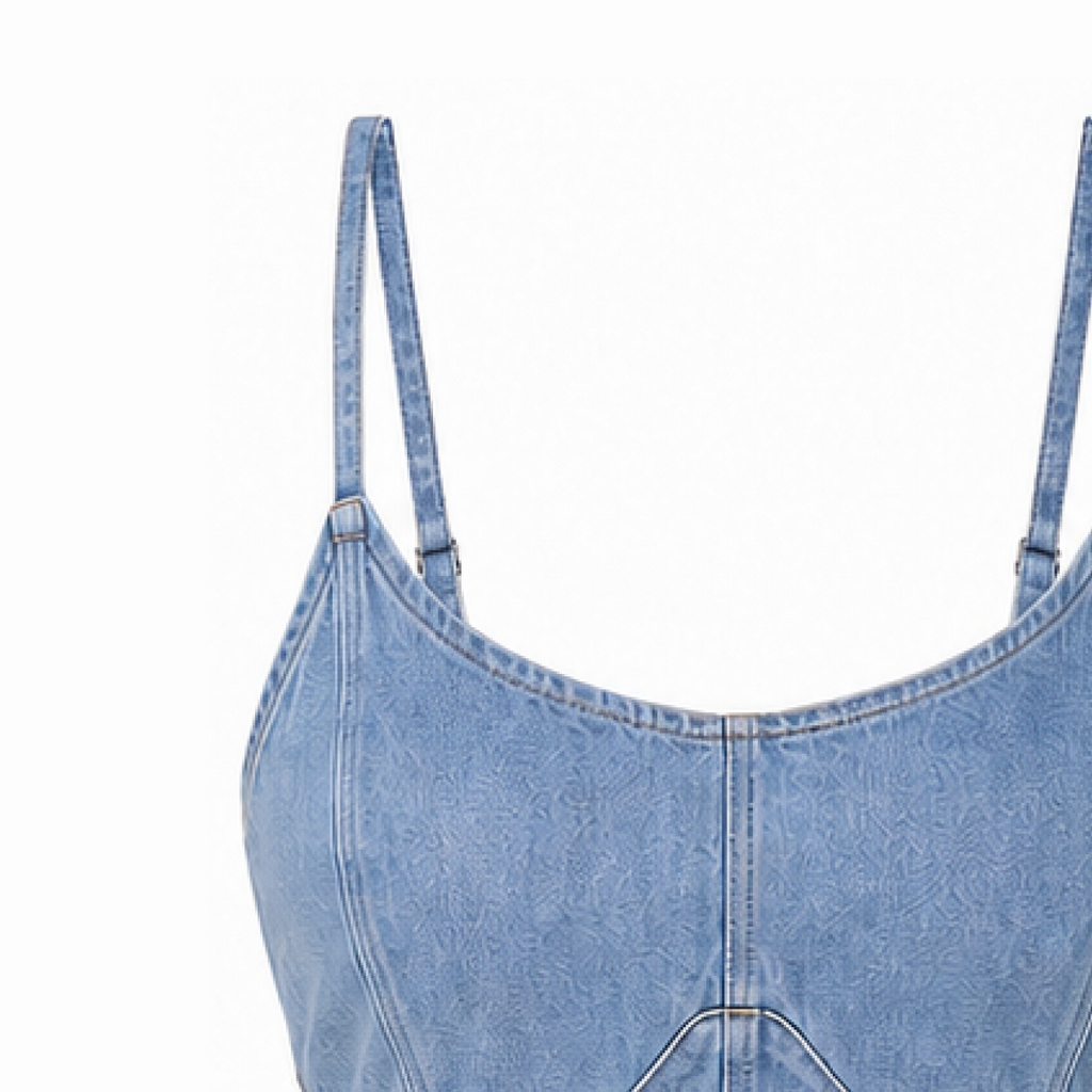 Denim Utility Skirt and Corset