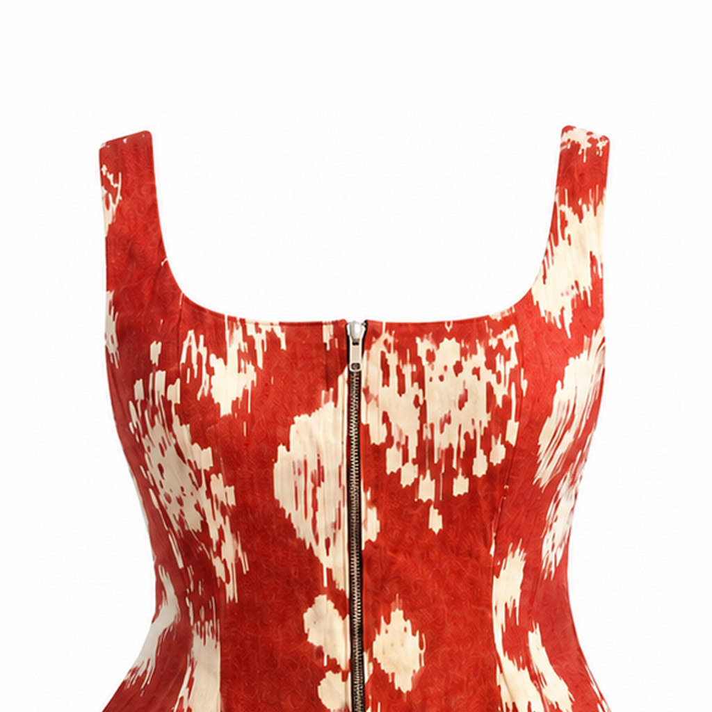 Ikkat Heart Printed Linen Set