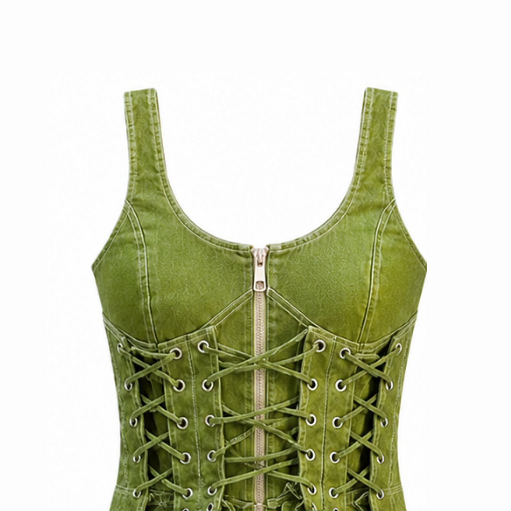 Olive Pullover Drawstring and Pants Set