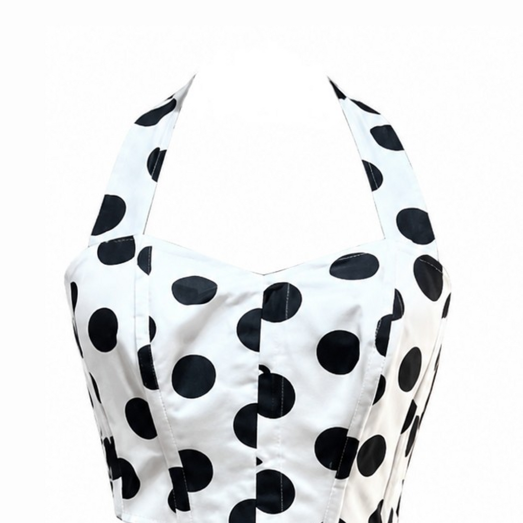 Polka Dot Haulter Corset with Balloon Skirt