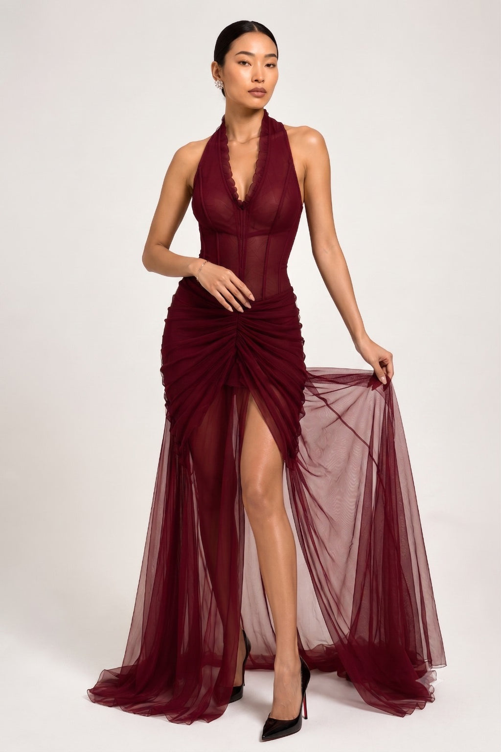 THE NOIR VEIL CORSET GOWN SET