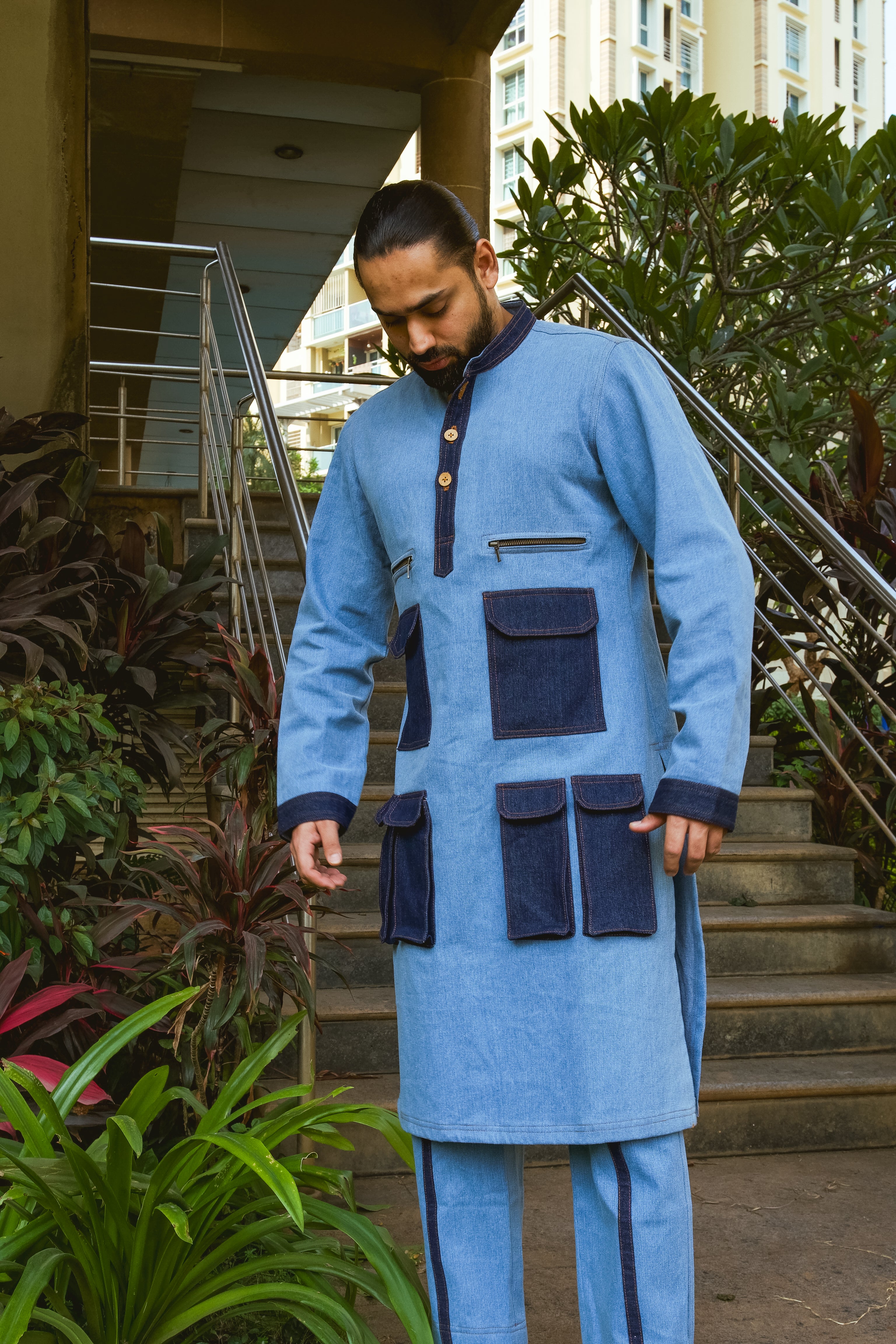 Denim Kurta Co-ord