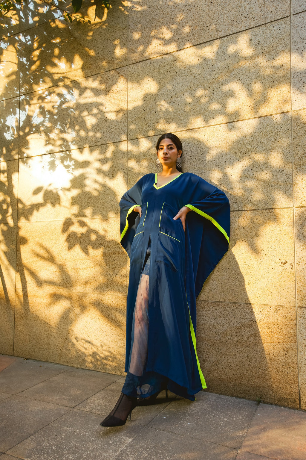 Denim Kaftan with Slit