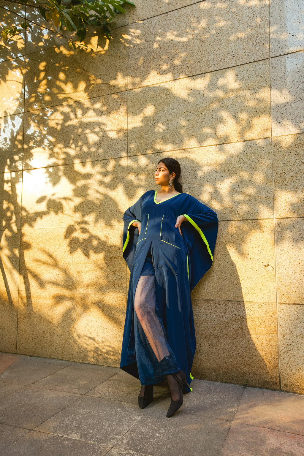 Denim Kaftan with Slit