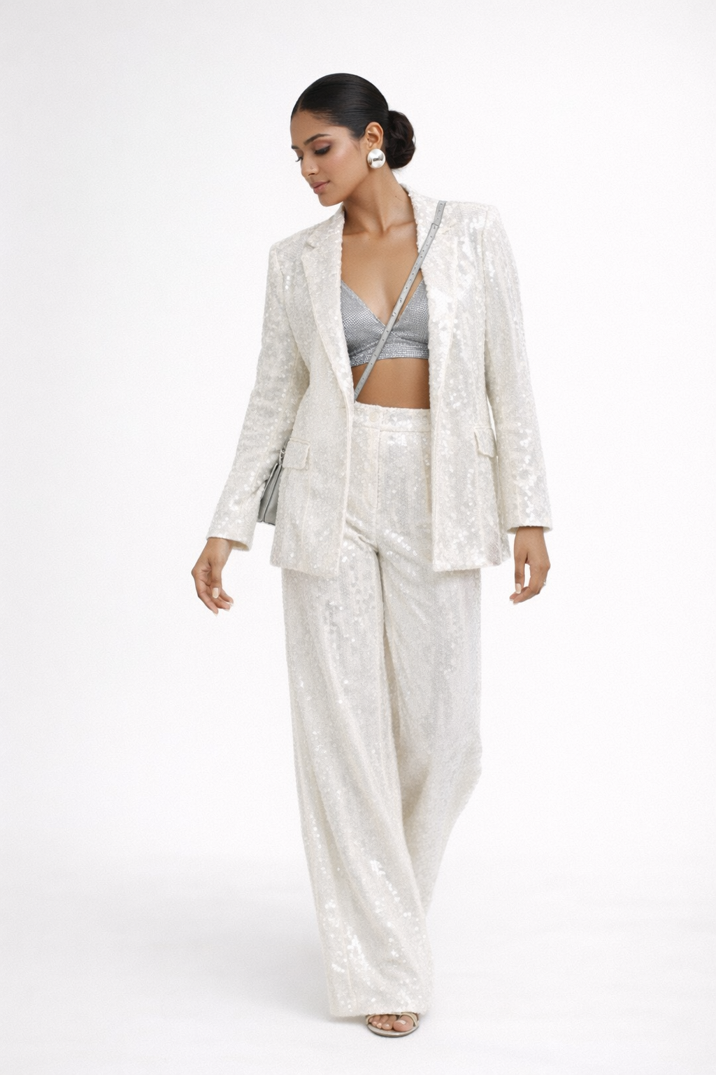 White Sequin Co-ord