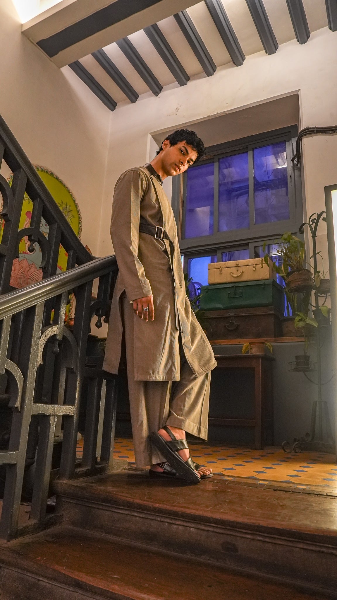 Corduroy Kurta Set