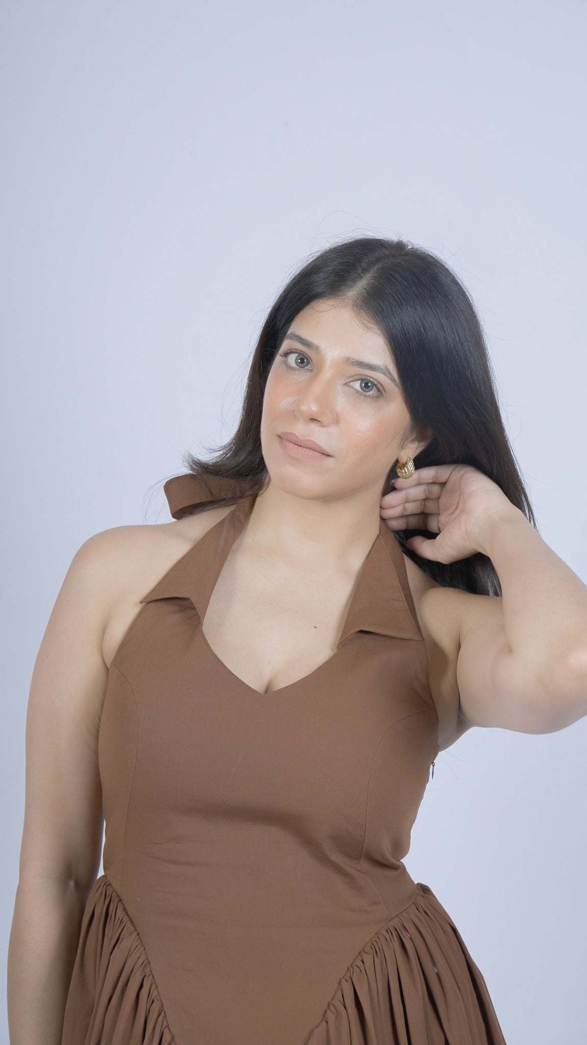 Exstra Brown Corset Dress