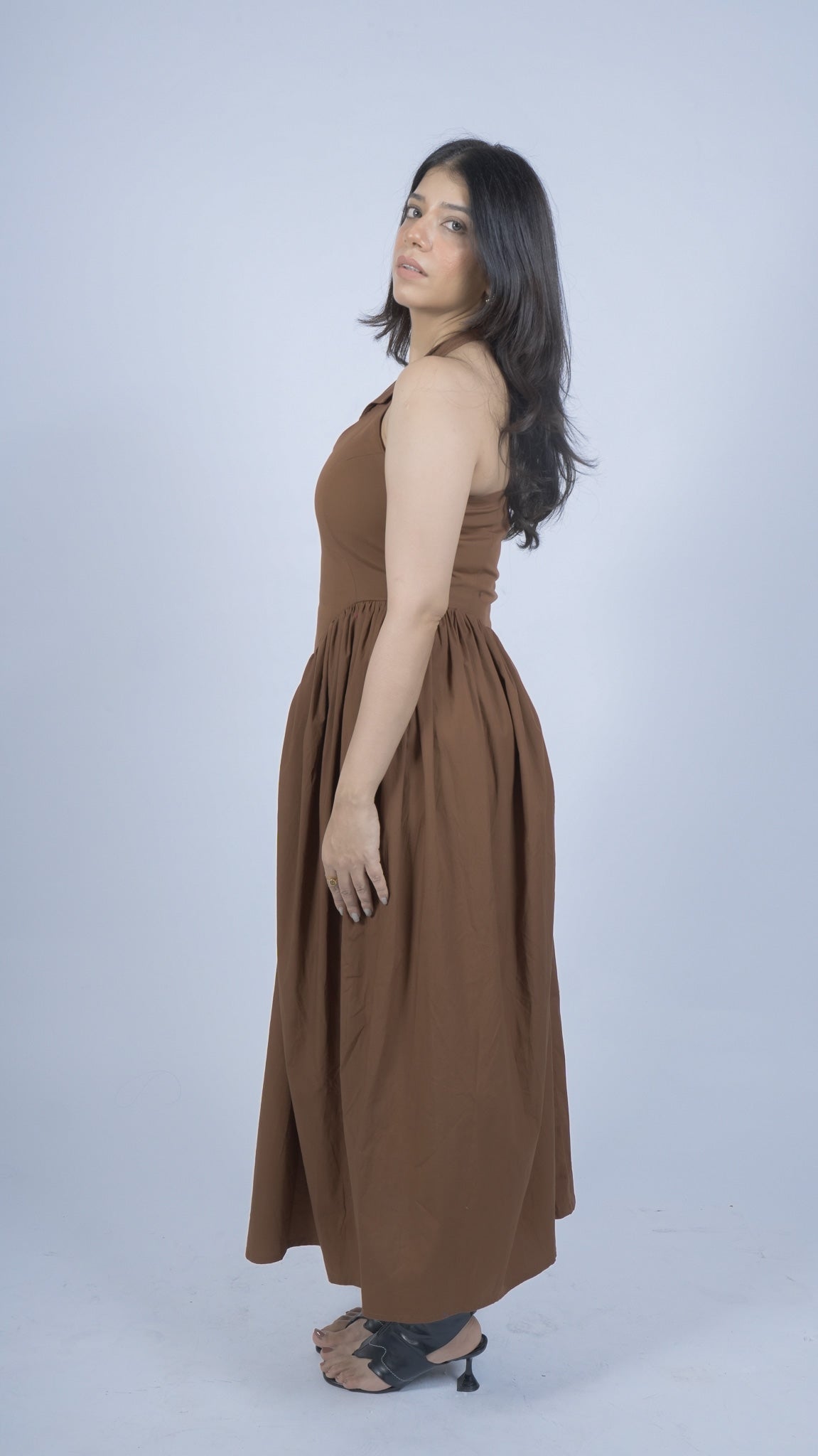 Exstra Brown Corset Dress