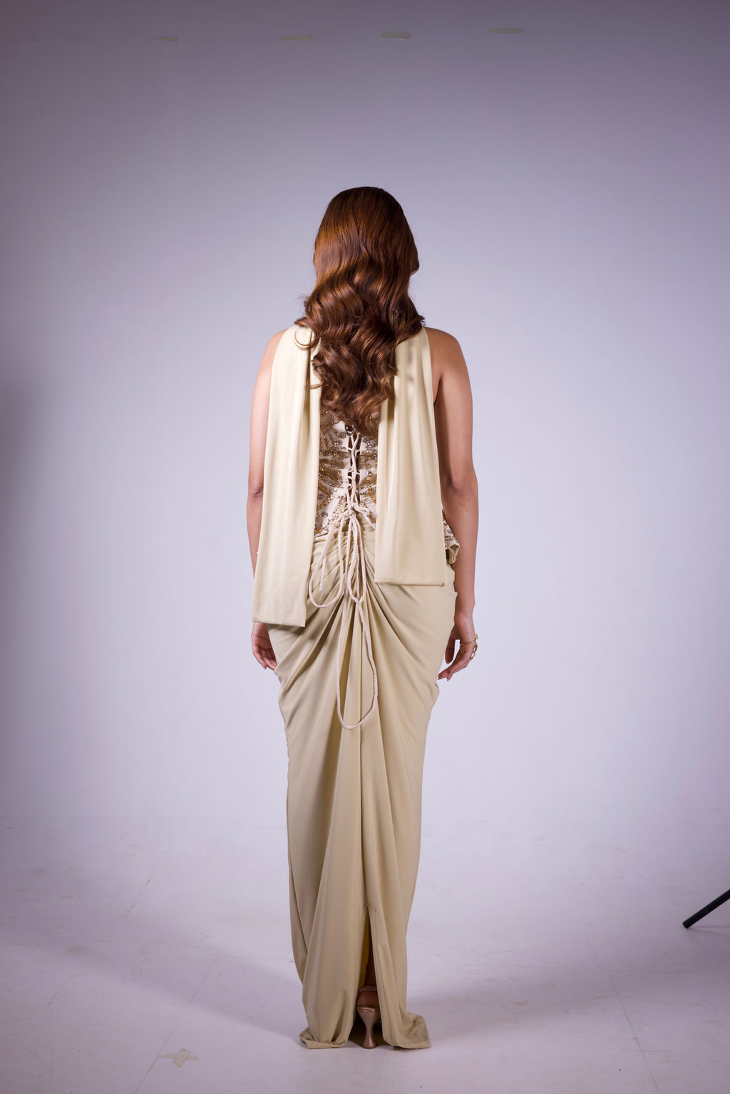 Swarovski Beige Embroidered Corset
