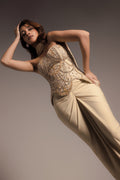 Swarovski Beige Embroidered Corset