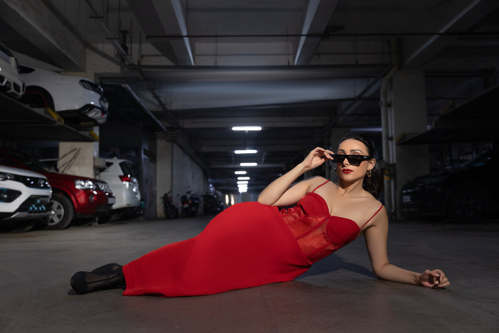 Red Cargo Corset Dress