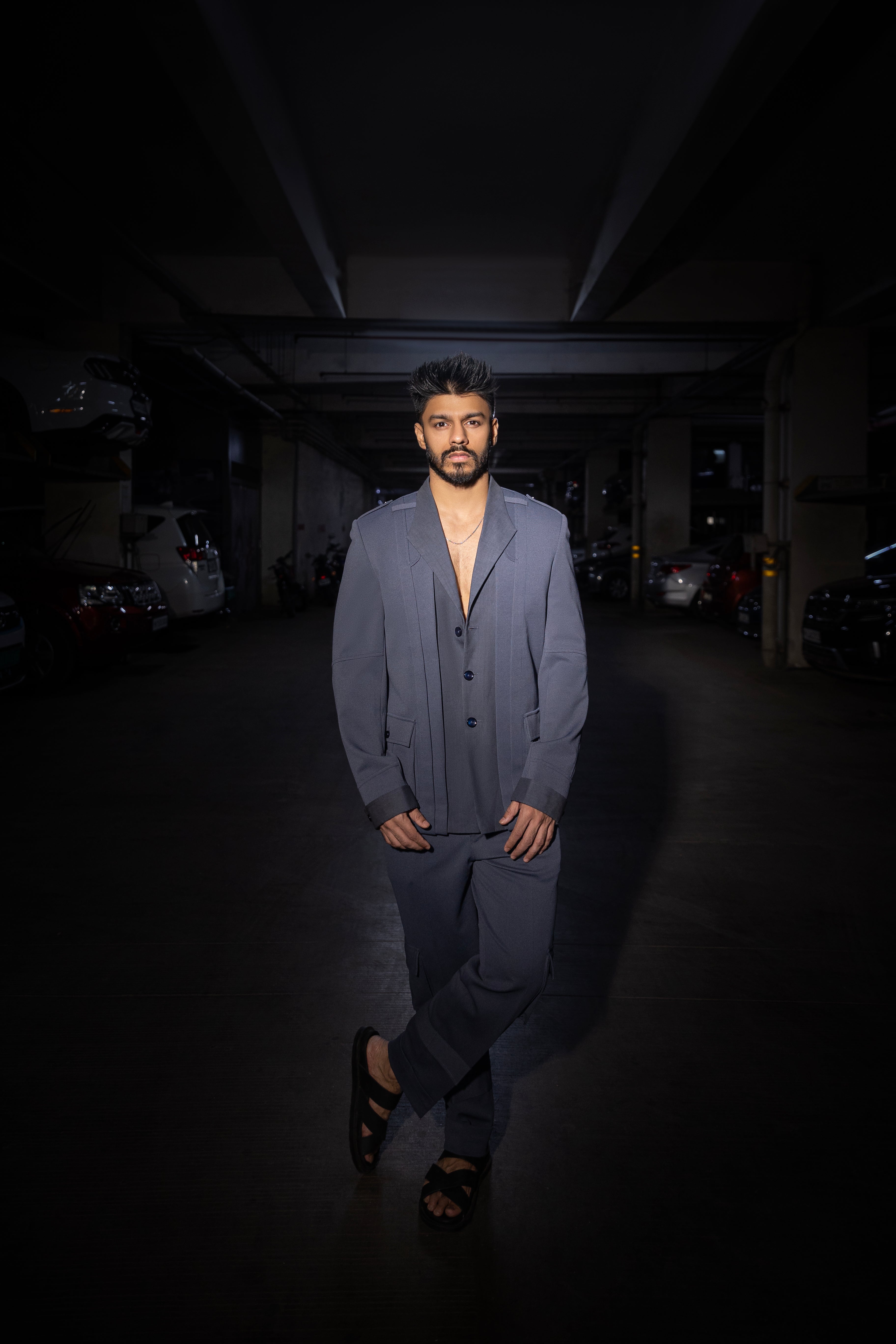 Two Piece Grey Blazer Co-ord