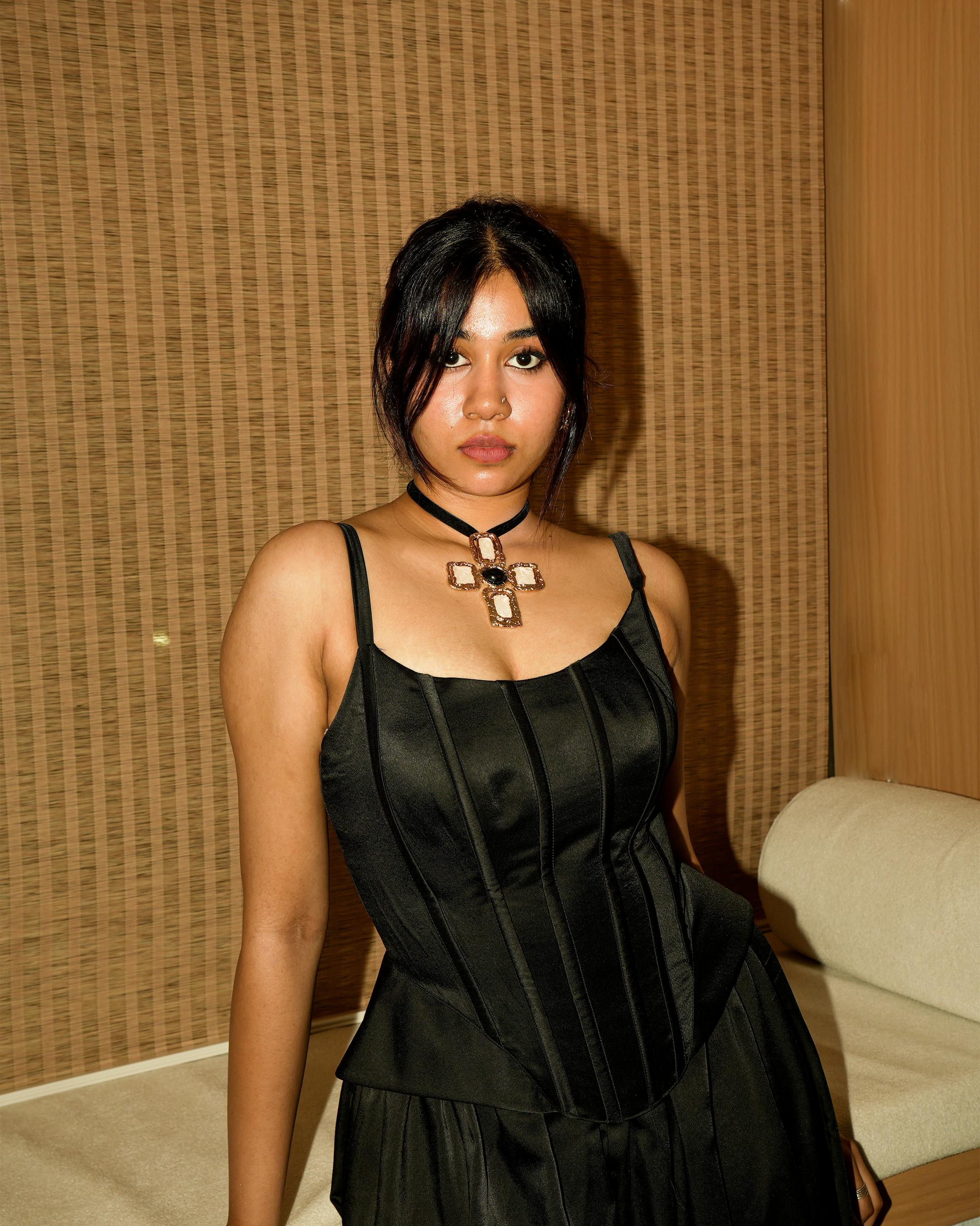 Satin Balloon Pants and Snatched Corset Set